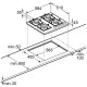 Газова варильна поверхня Fabiano FHG 8244 VGHT Titanium Glass