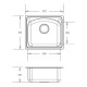 Нержавіюча кухонна мийка Fabiano 48x42 мікродекор (0,80)