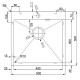 Нержавіюча кухонна мийка Fabiano BR 50x50
