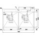 Нержавіюча кухонна мийка Fabiano TOP 86x2 (86x51) 1,20 мм