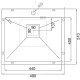Нержавіюча кухонна мийка Fabiano TOP 49 Nano Graphite (49x51) 1,20 мм