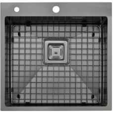 Нержавіюча кухонна мийка Fabiano TOP 49 Celldecor Nano Graphite