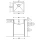 Гранітна мийка Fabiano Quadro 45x40 Titanium