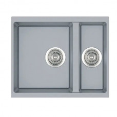 Гранітна мийка Fabiano Quadro 56x46x15 Grey Metallic