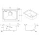 Гранітна мийка Fabiano Crystal 61x46 Antracit
