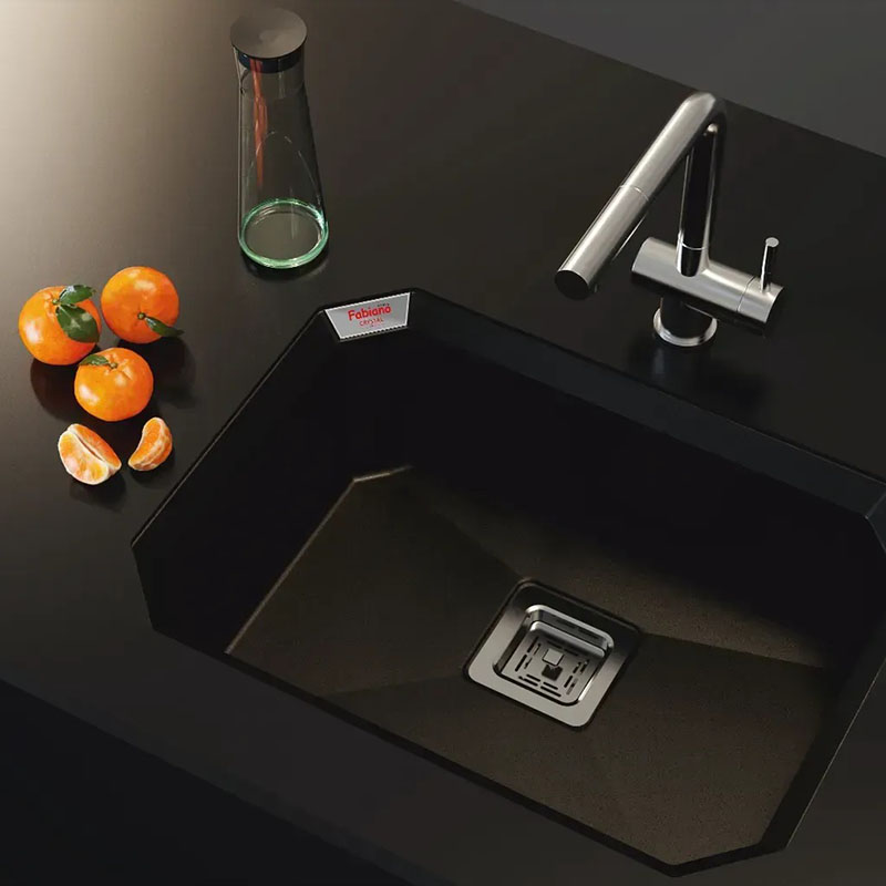 Гранітна мийка Fabiano Crystal 61x46 Yellow