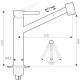 Кухонний змішувач Fabiano FKM 66P Inox