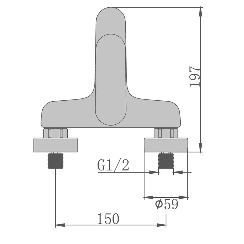 Змішувач для ванни Fabiano Modena 10402 Graphite