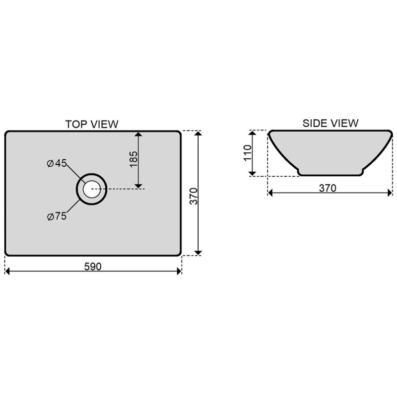 Умивальник Fabiano Laveo T590x370x110