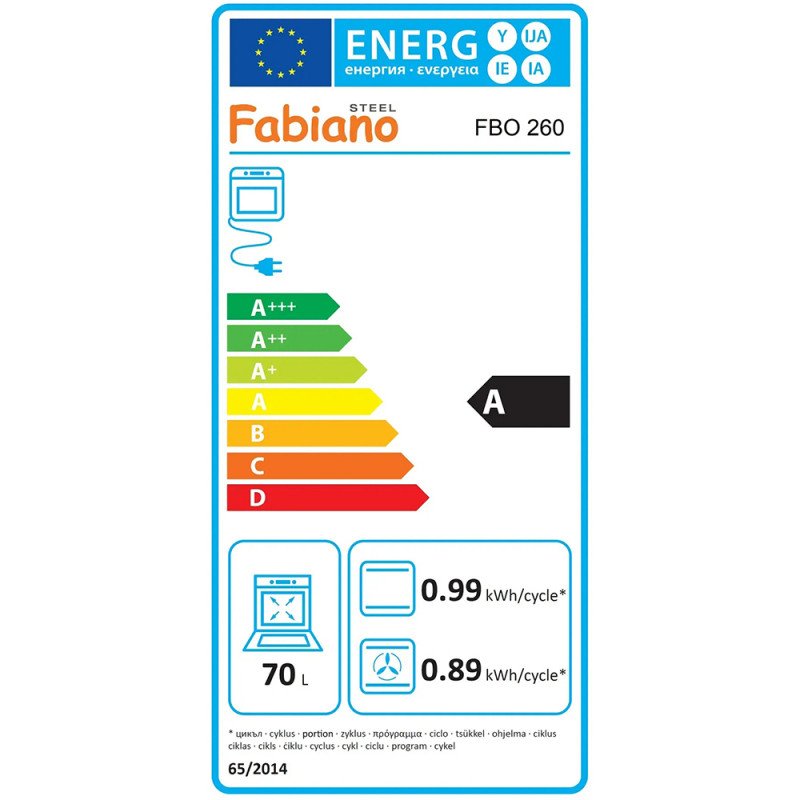 Духова шафа Fabiano FBO 260 Black