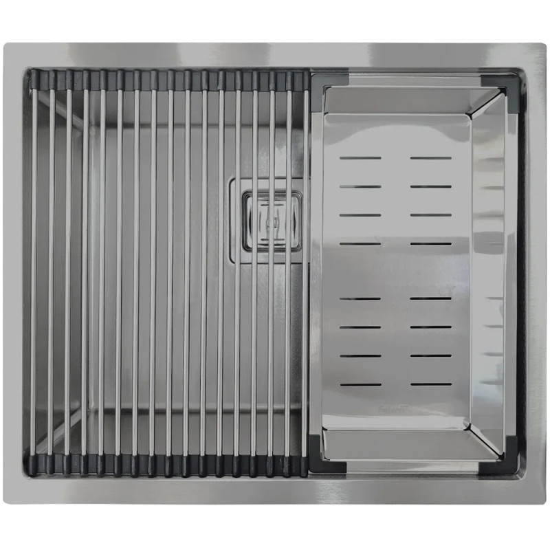 Нержавіюча кухонна мийка Fabiano Quadro Center 54 Celldecor