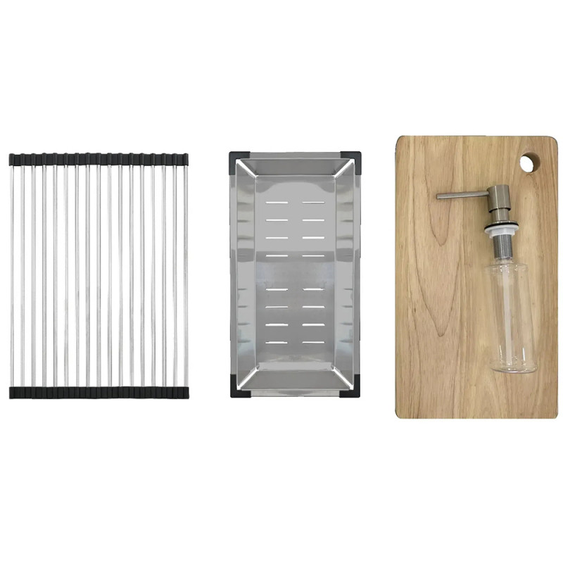 Нержавіюча кухонна мийка Fabiano Quadro Center 54 Celldecor