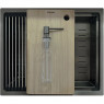Нержавіюча кухонна мийка Fabiano Quadro Center 54 Celldecor Nano Graphite