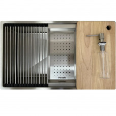 Нержавіюча кухонна мийка Fabiano Quadro Center 74 Celldecor