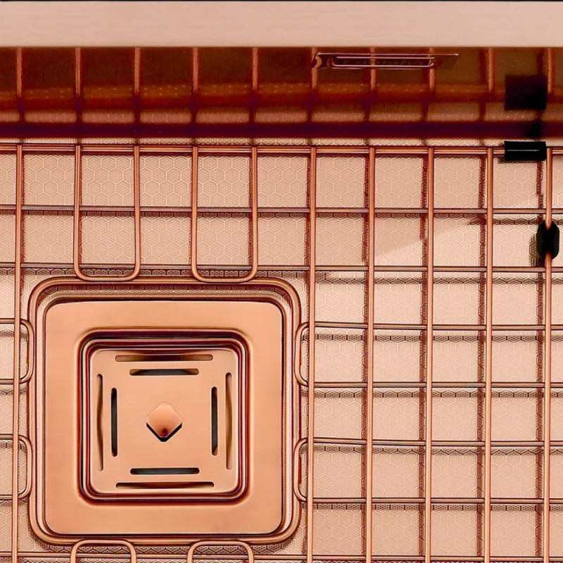 Нержавіюча кухонна мийка Fabiano Quadro 53 Celldecor Nano Cooper