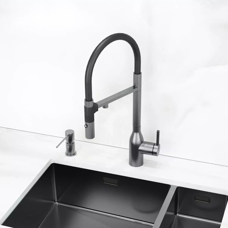 Кухонний змішувач Fabiano FKM 3129 Black Steel