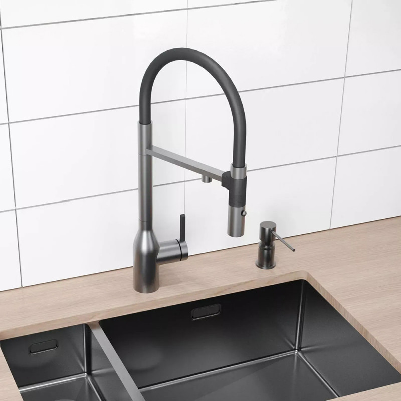 Кухонний змішувач Fabiano FKM 3129 Black Steel