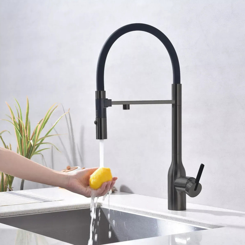 Кухонний змішувач Fabiano FKM 3129 Black Steel