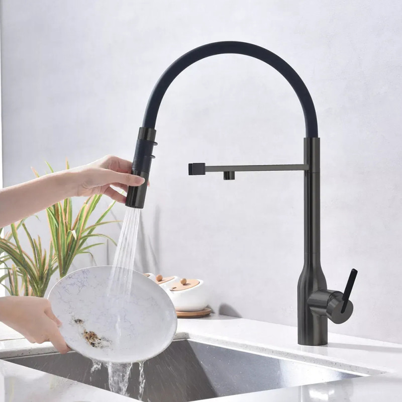 Кухонний змішувач Fabiano FKM 3129 Black Steel