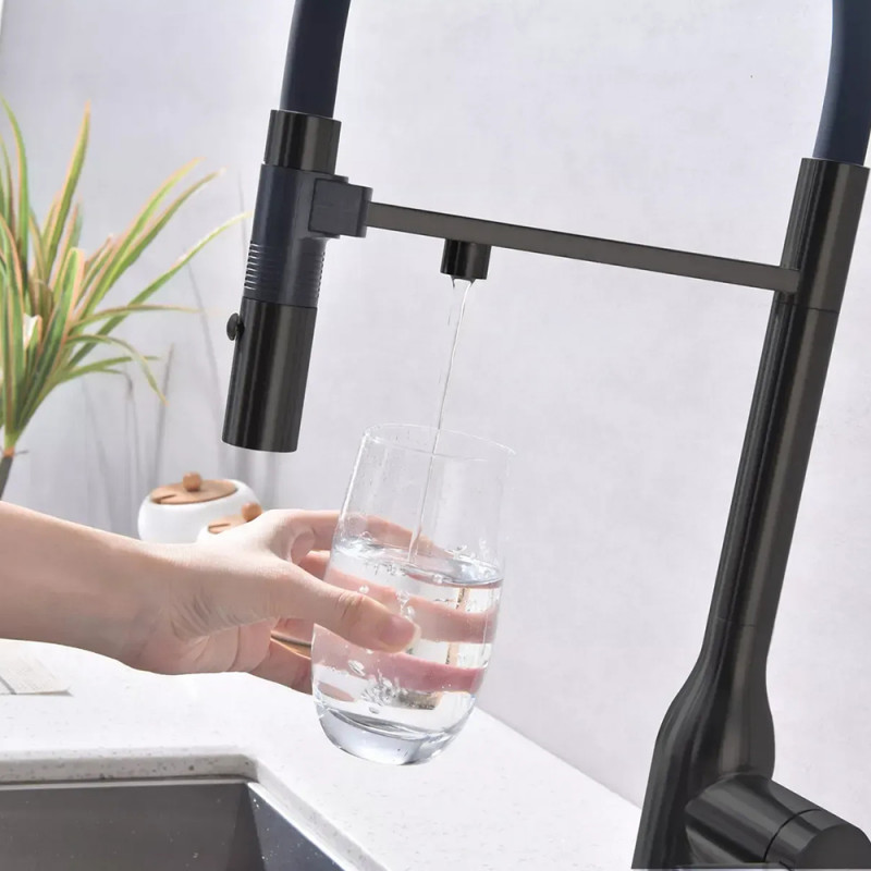 Кухонний змішувач Fabiano FKM 3129 Black Steel