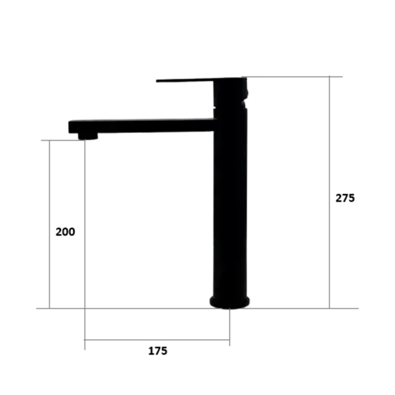 Змішувач для раковини Fabiano Alvi 30202 Graphite