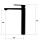 Змішувач для раковини Fabiano Modena 10202 Graphite