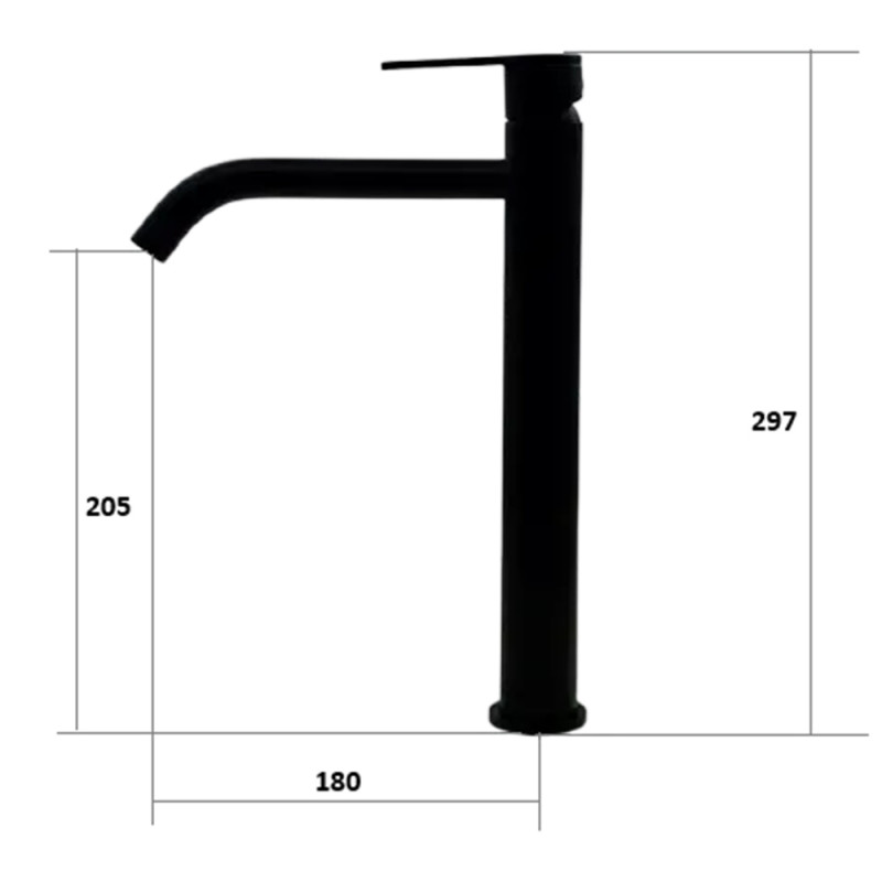 Змішувач для раковини Fabiano Nuova 50202 Graphite