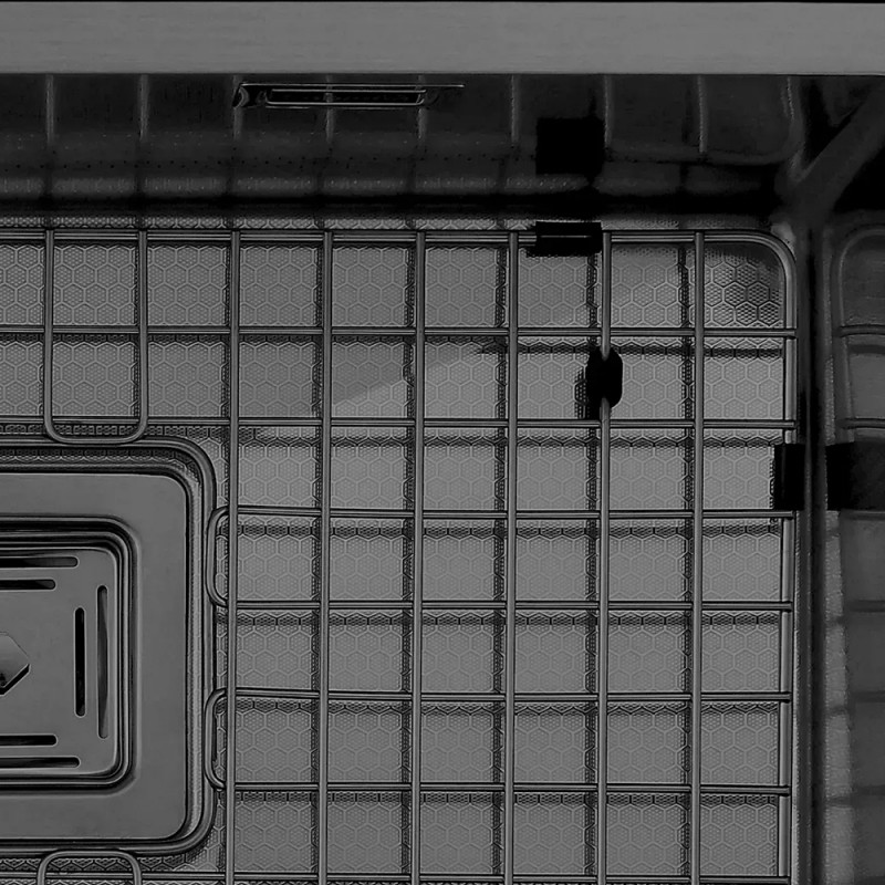 Нержавіюча кухонна мийка Fabiano Quadro 53 Celldecor Nano Graphite