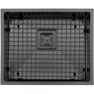 Нержавіюча кухонна мийка Fabiano Quadro 53 Celldecor Nano Graphite