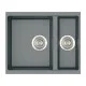 Гранітна мийка Fabiano Quadro 56x46x15 Titanium